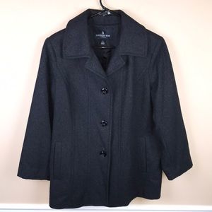 London Fog Women’s Wool Charcoal Gray Pea Coat